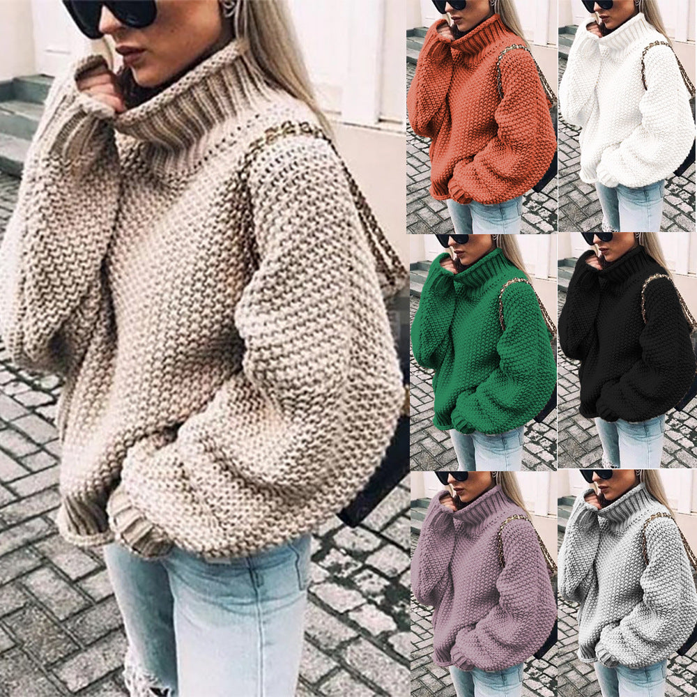 Grobstrick Rollkragenpullover Damen | Kuschelige Wintermode im Urban-Chic