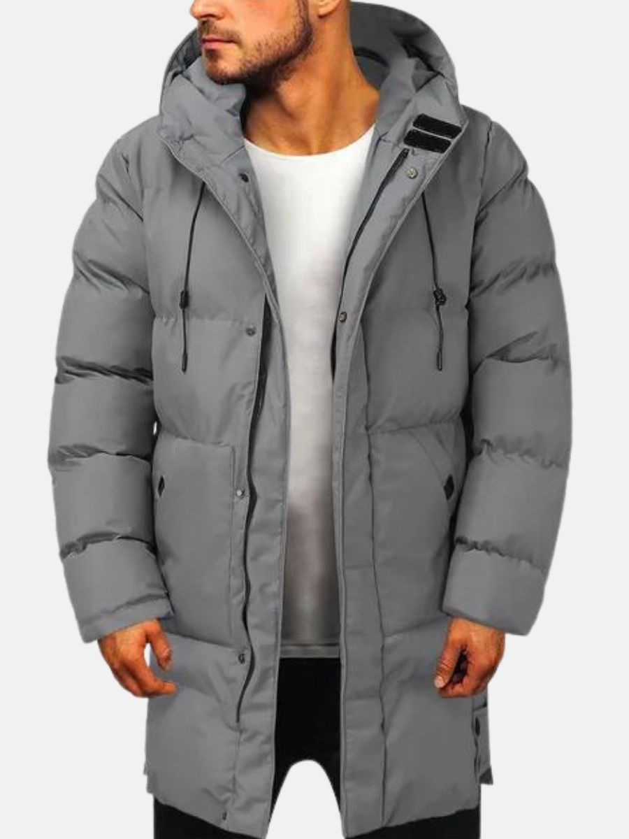 Herren Wintermantel mit Kapuze | Warmer, langer Parka für kalte Wintertage