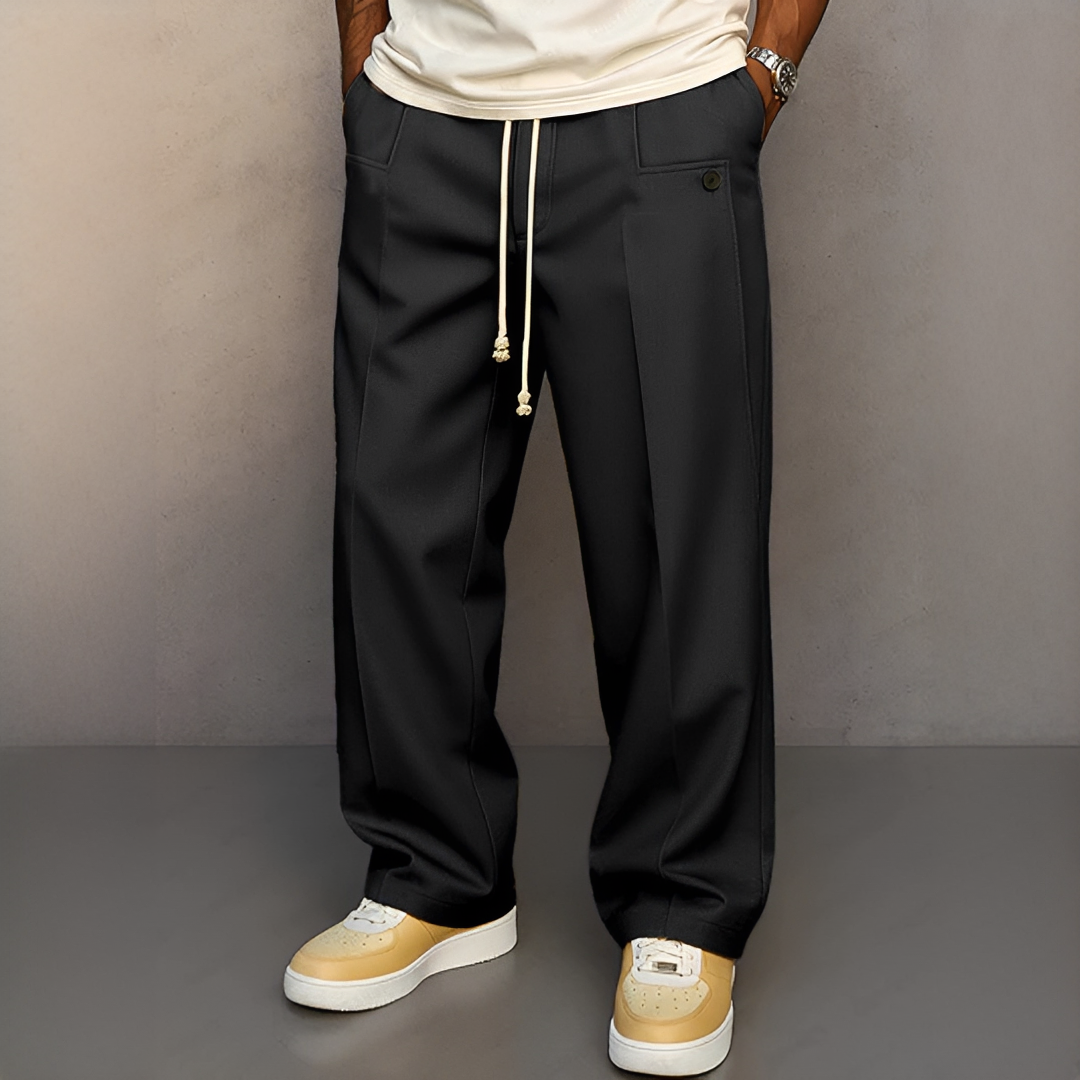 Herren Hose mit Kordelzug – Leichte Freizeithose für Alltag, Reisen und moderne Outfits