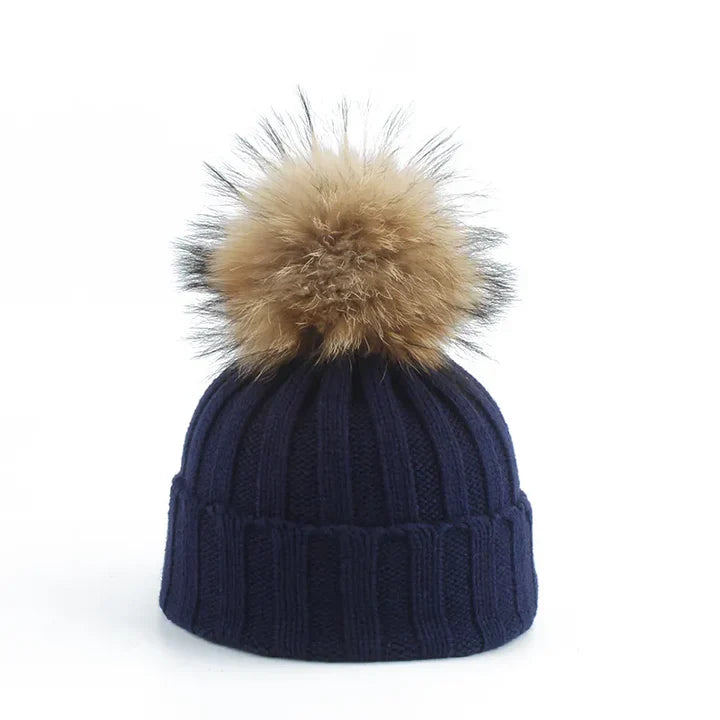 Damen Strickmütze mit Bommel | Weiche Wintermütze für Alltag & Outdoor