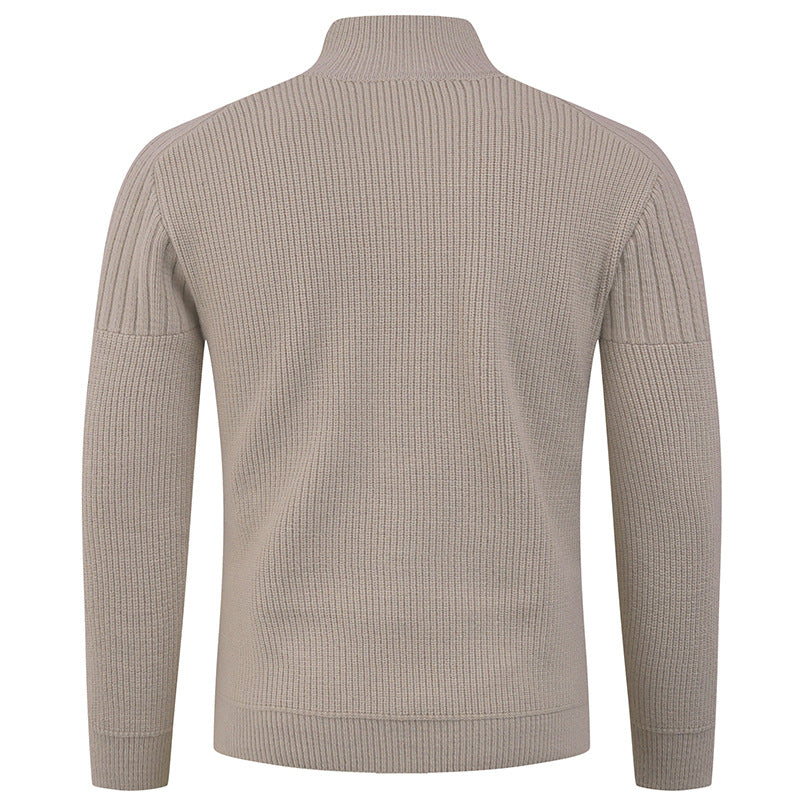 Herren Strickpullover mit Hochkragen & Knopfdetails | Modern & Stilvoll