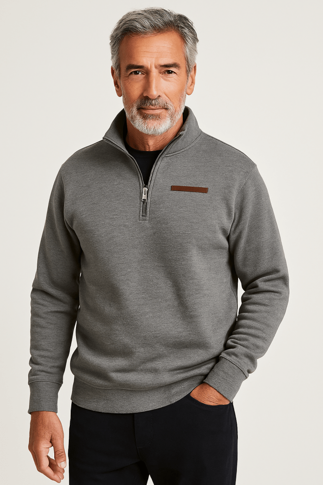 Sportlicher Herrenpullover mit Halbgolf & Reißverschluss | Komfortabel & Stylisch