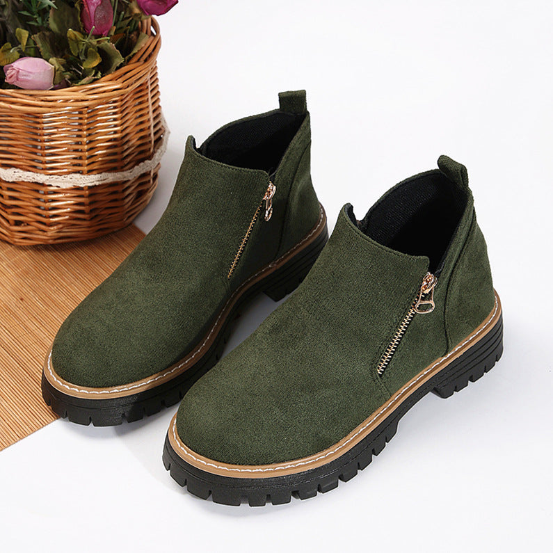 Damen Stiefelette mit Reißverschluss & robuster Profilsohle | Herbst/Winter