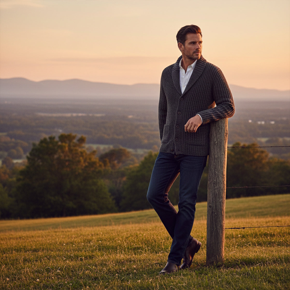 Herren Strickcardigan mit Reverskragen – Warm, Modern & Vielseitig Kombinierbar