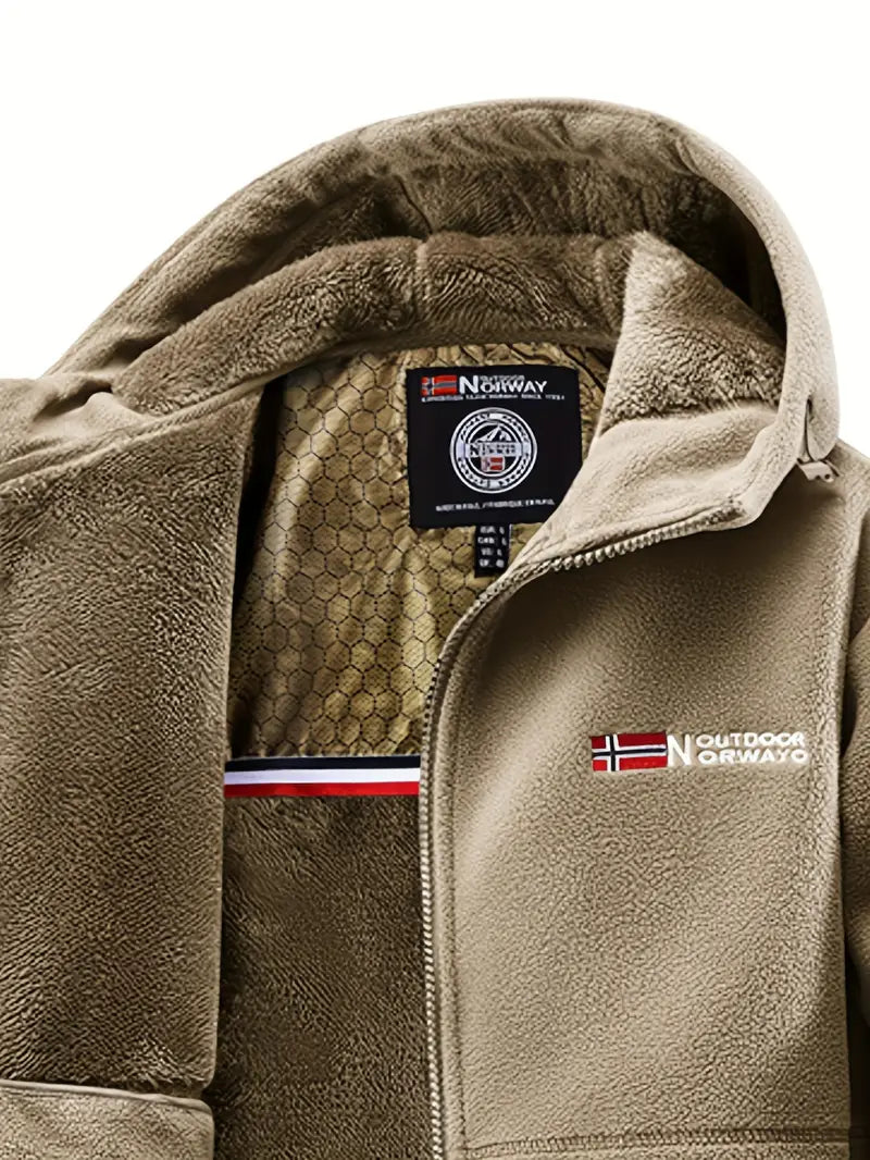 Herren Fleecejacke mit Kapuze & Reißverschluss – Warm, Funktional & Vielseitig