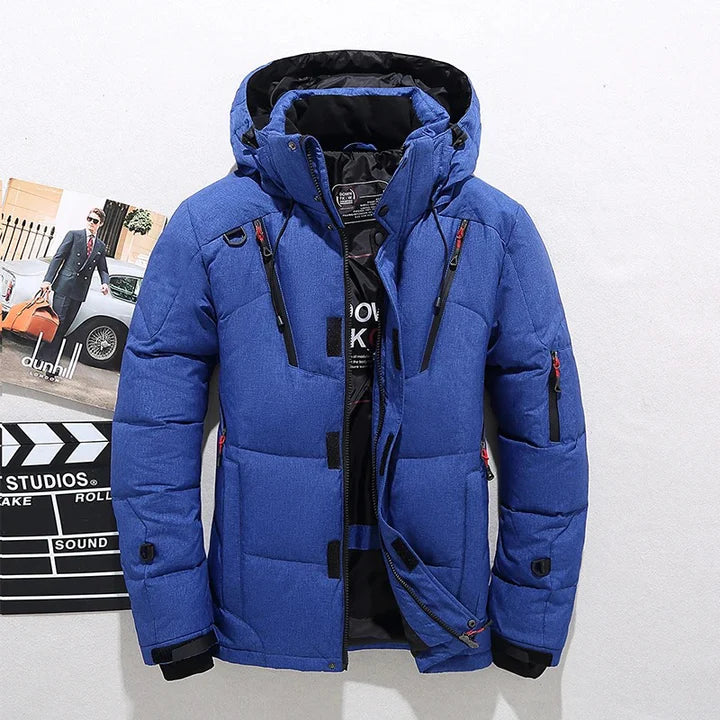 Charles | Herren Winterjacke mit Stehkragen und Reißverschluss, warm gefüttert im modernen Stil