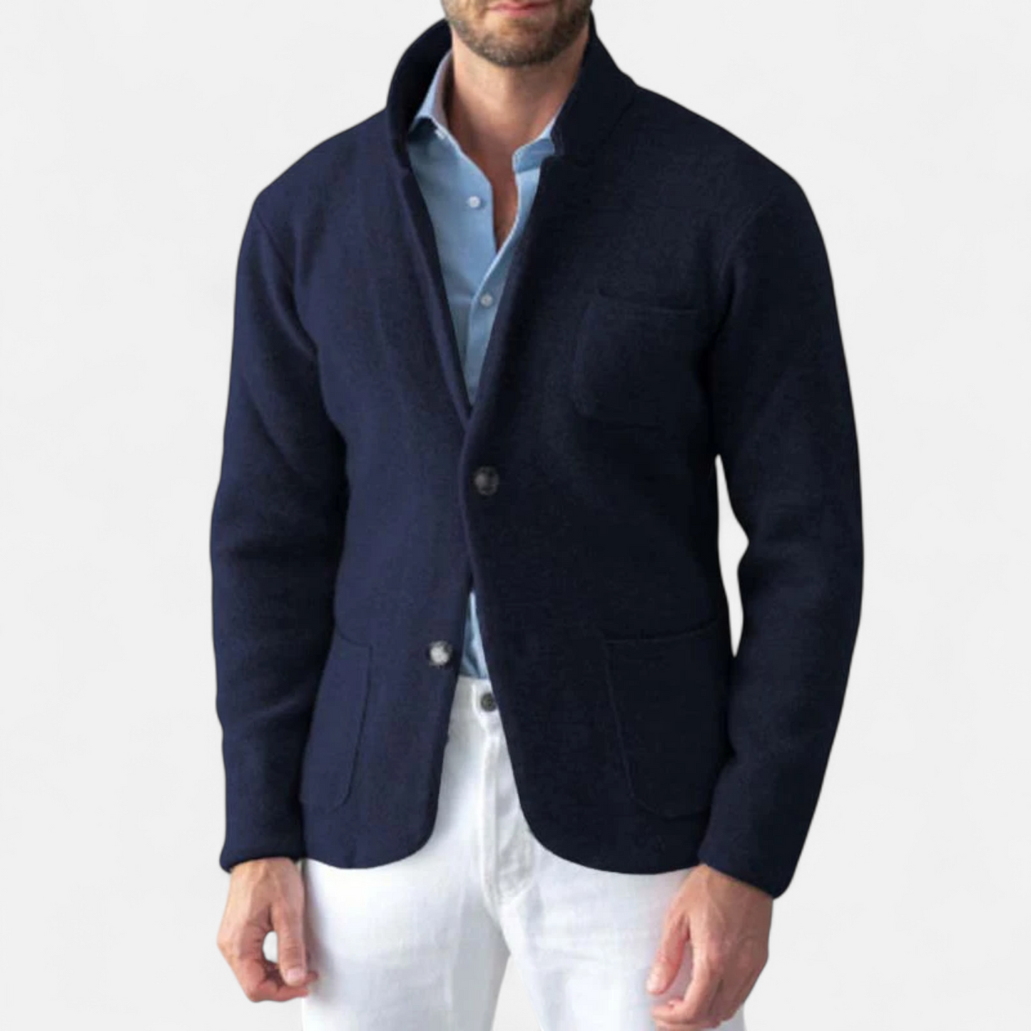 Herren Wolljacke Stehkragen | Vintage-Stil mit zeitloser Eleganz