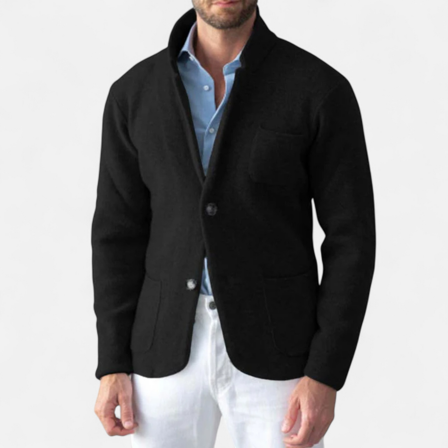Herren Wolljacke Stehkragen | Vintage-Stil mit zeitloser Eleganz