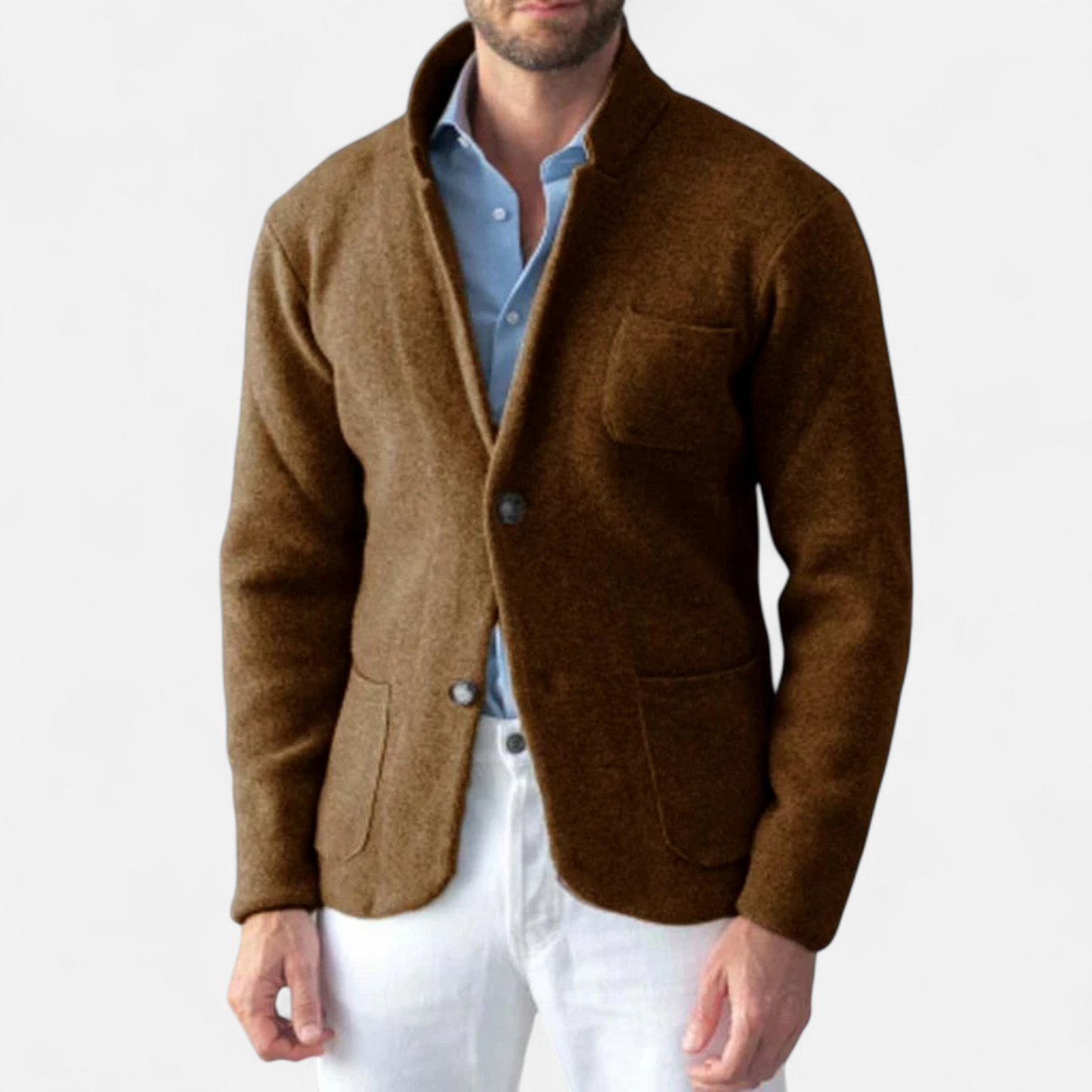 Herren Wolljacke Stehkragen | Vintage-Stil mit zeitloser Eleganz