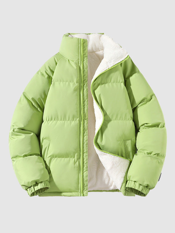 Pufferjacke Herren | Gefütterte Kapuzenjacke mit Fleece für Winter & Outdoor