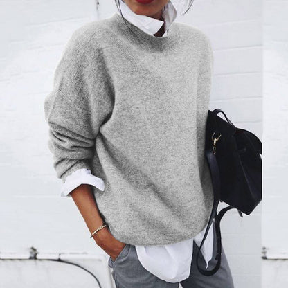 Damen Strickpullover Locker Oversize | Moderner Layering-Look für Herbst & Frühling