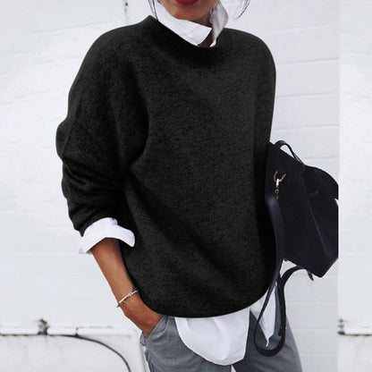 Damen Strickpullover Locker Oversize | Moderner Layering-Look für Herbst & Frühling