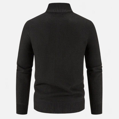 Herren Fleecejacke Patchwork | Stehkragen und Stilvolle Kontraste