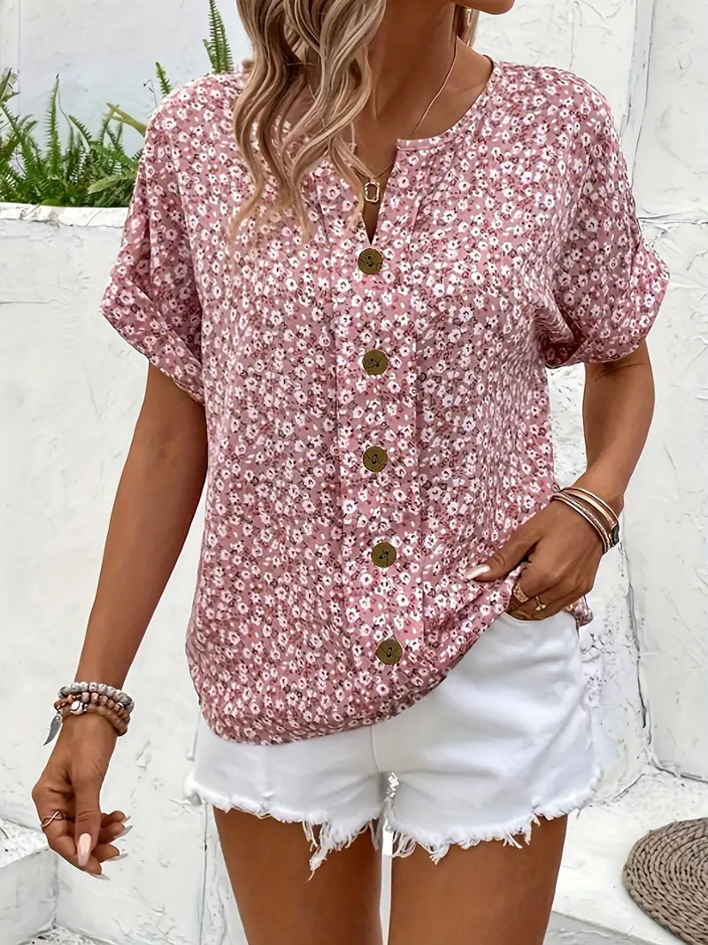 Damen Sommer-Top mit Knopfleiste – Leicht, Elegant & Vielseitig