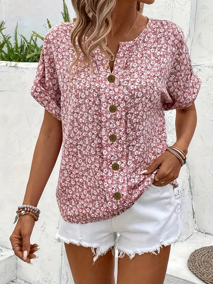 Damen Sommer-Top mit Knopfleiste – Leicht, Elegant & Vielseitig