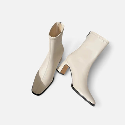 Vintage Stiefeletten mit quadratischer Spitze | Damen, stilvoll & wärmend