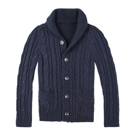 Cable Knit Cardigan Herren | Strickjacke mit elegantem Zopfmuster und praktischen Taschen