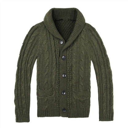 Cable Knit Cardigan Herren | Strickjacke mit elegantem Zopfmuster und praktischen Taschen