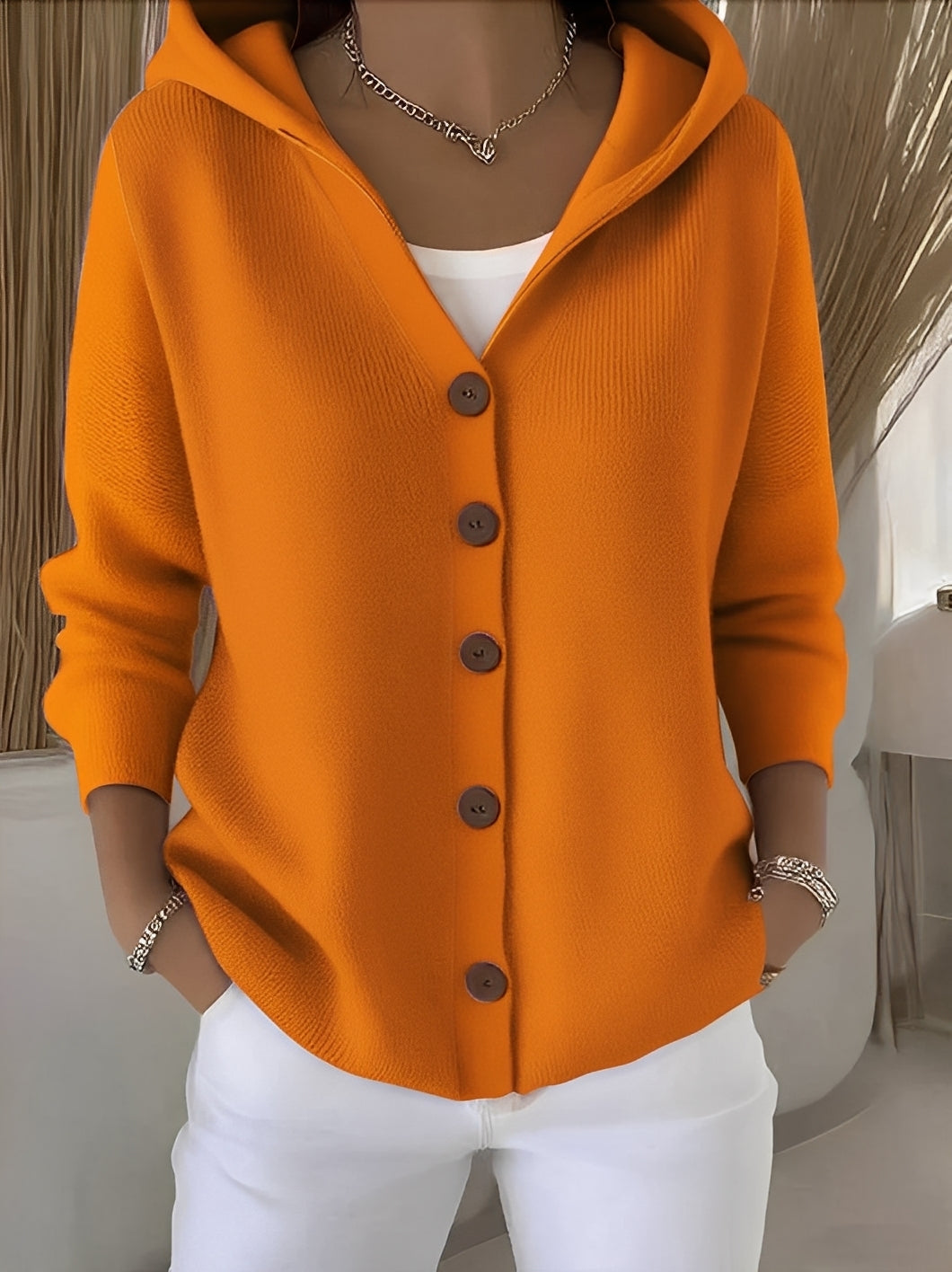 Lässige Damen Strickjacke mit Kapuze – Komfortabel, Urban & Vielseitig