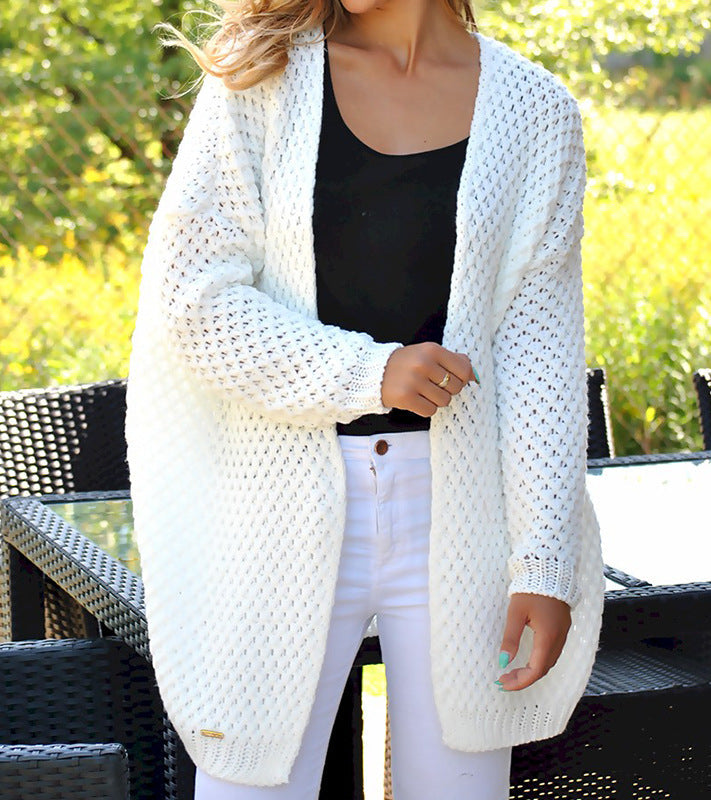 Damen Grobstrickjacke | Lässiger Schnitt & Modische Lochstruktur