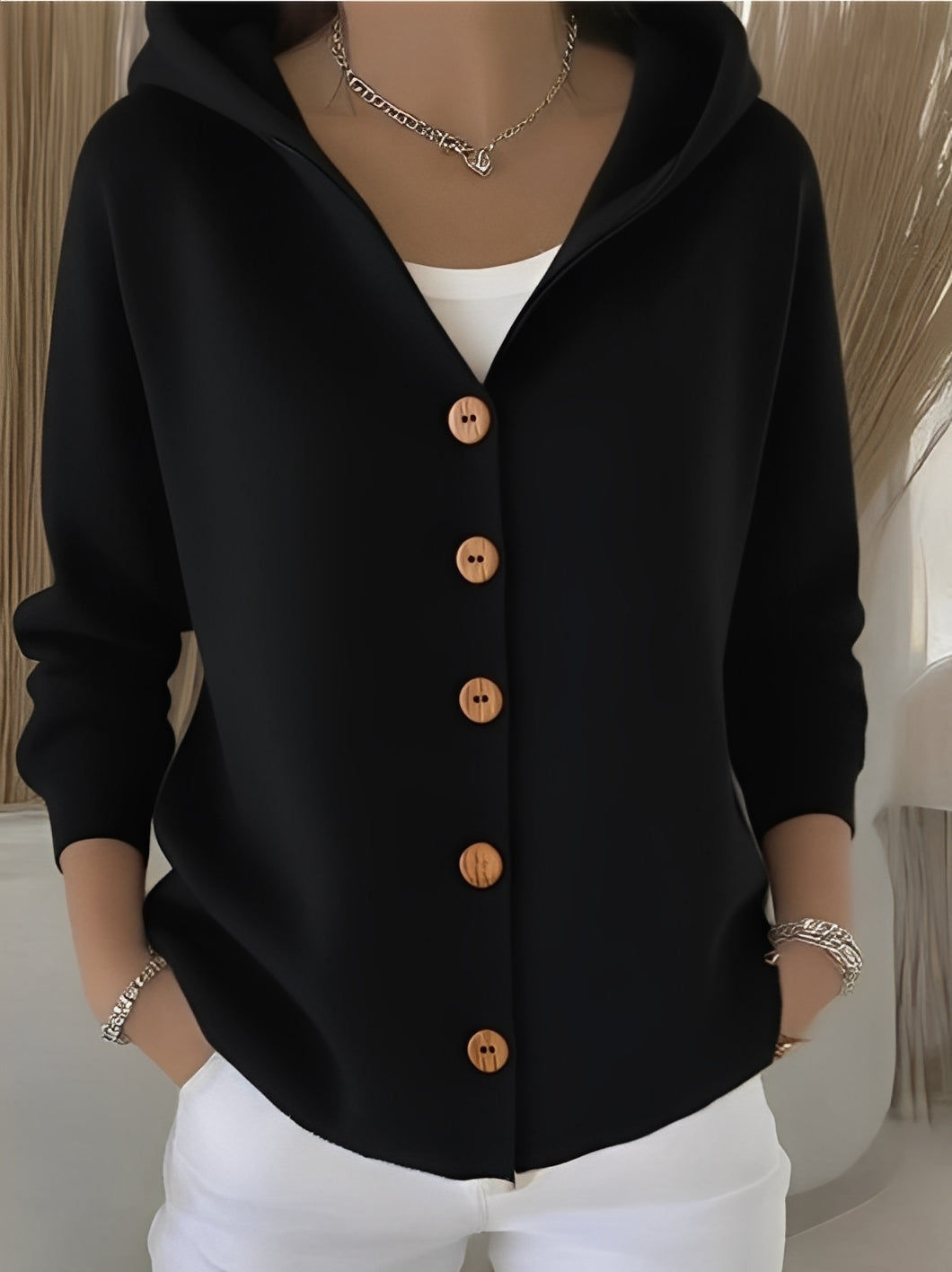 Lässige Damen Strickjacke mit Kapuze – Komfortabel, Urban & Vielseitig