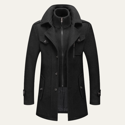 Herren Trenchcoat | Eleganter Wintermantel aus Wollmix