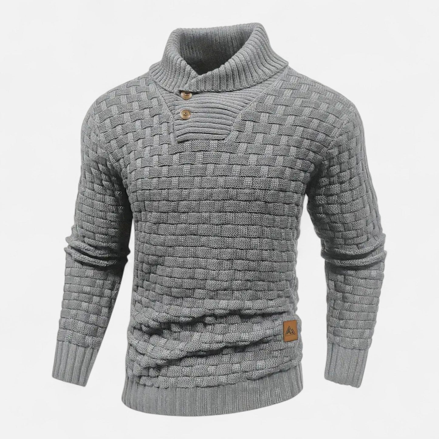 Timo | Herren Klassischer Strickpullover mit Knopfleiste – Weicher, Strukturierter Winterpullover mit Hohem Stretchkomfort