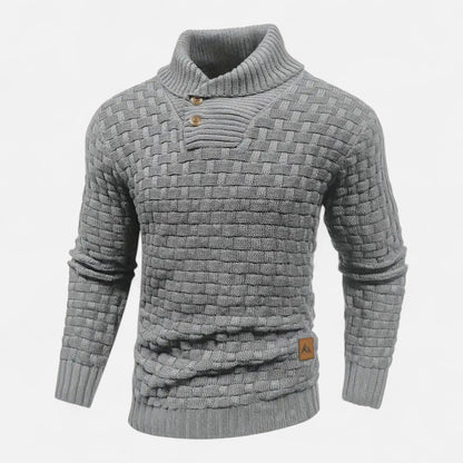 Timo | Herren Klassischer Strickpullover mit Knopfleiste – Weicher, Strukturierter Winterpullover mit Hohem Stretchkomfort