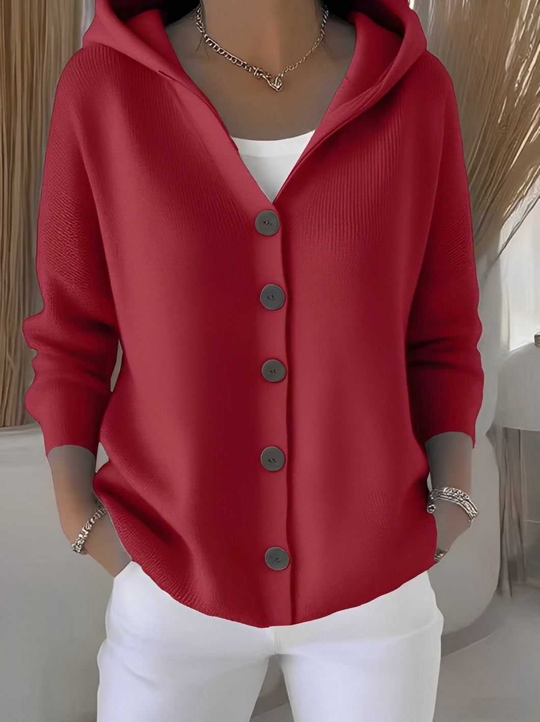 Lässige Damen Strickjacke mit Kapuze – Komfortabel, Urban & Vielseitig