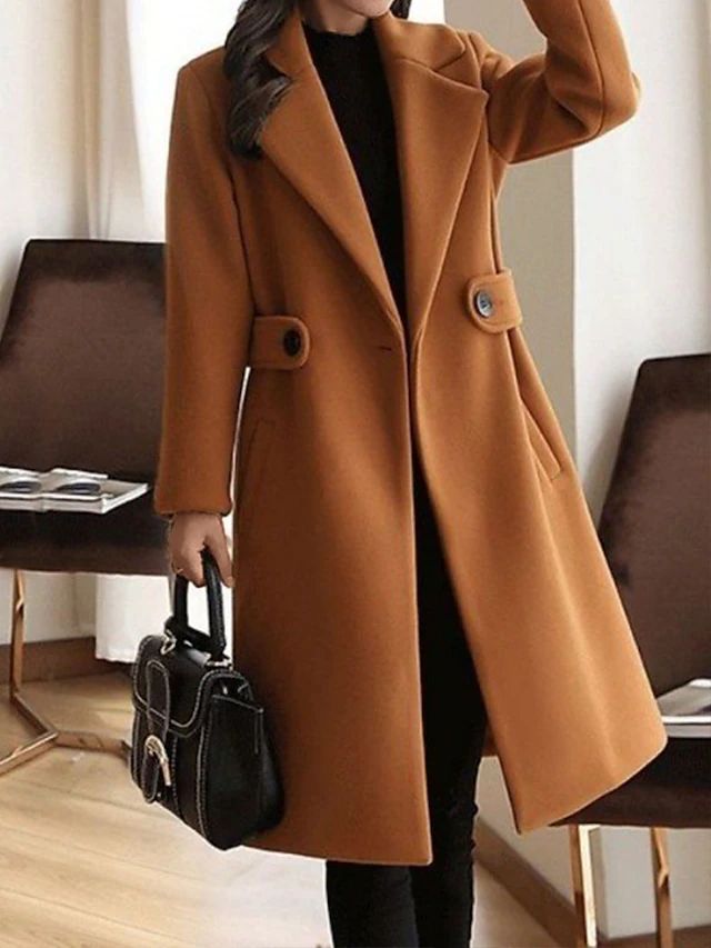 Klassischer Damen Wollmantel | Elegante Wärme für Herbst & Winter