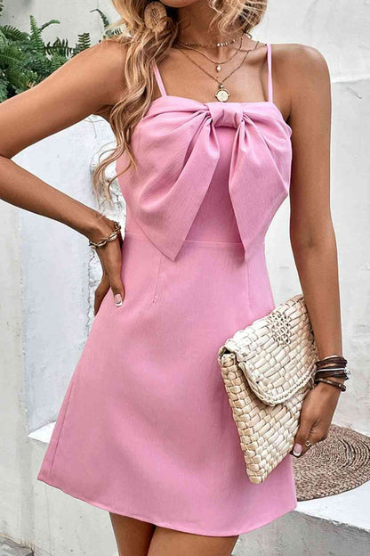 Gaby | Elegantes Kleid mit Schleifendetail und Spaghettiträgern