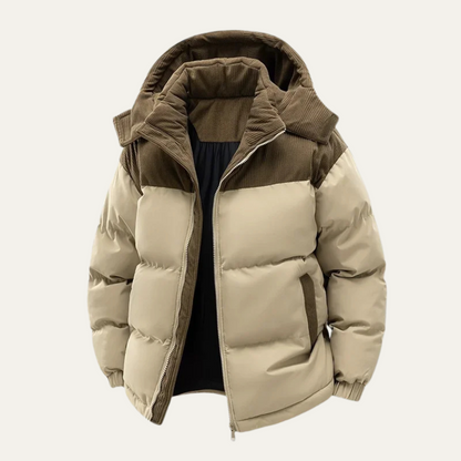 Gepolsterte Herren Winterjacke mit Kapuze – Warm, Funktional & Alltagsstark