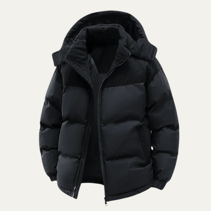Gepolsterte Herren Winterjacke mit Kapuze – Warm, Funktional & Alltagsstark