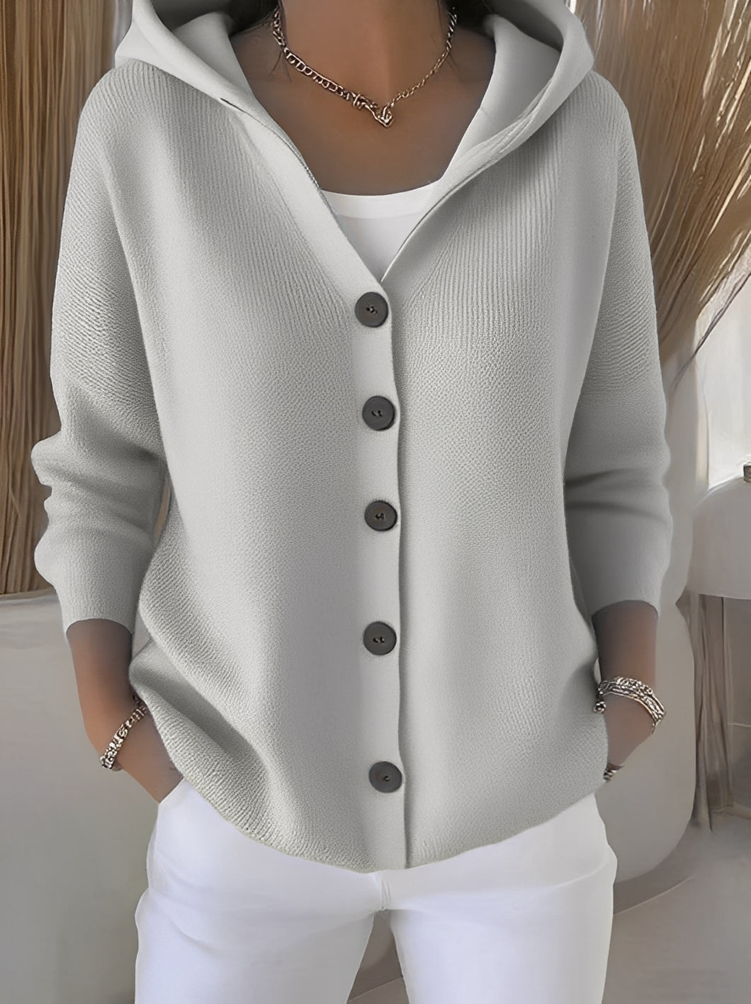Lässige Damen Strickjacke mit Kapuze – Komfortabel, Urban & Vielseitig