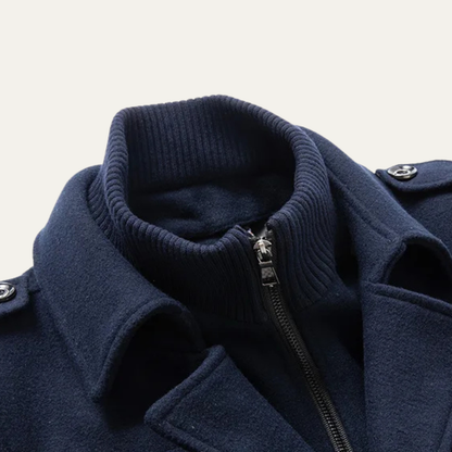 Herren Trenchcoat | Eleganter Wintermantel aus Wollmix