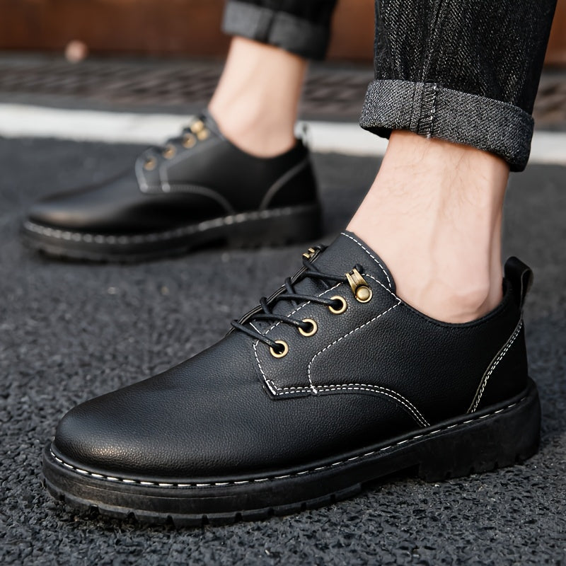 Holger | Herren Bequeme Schnürschuhe – Elegantes Design in Einfarbigem Look