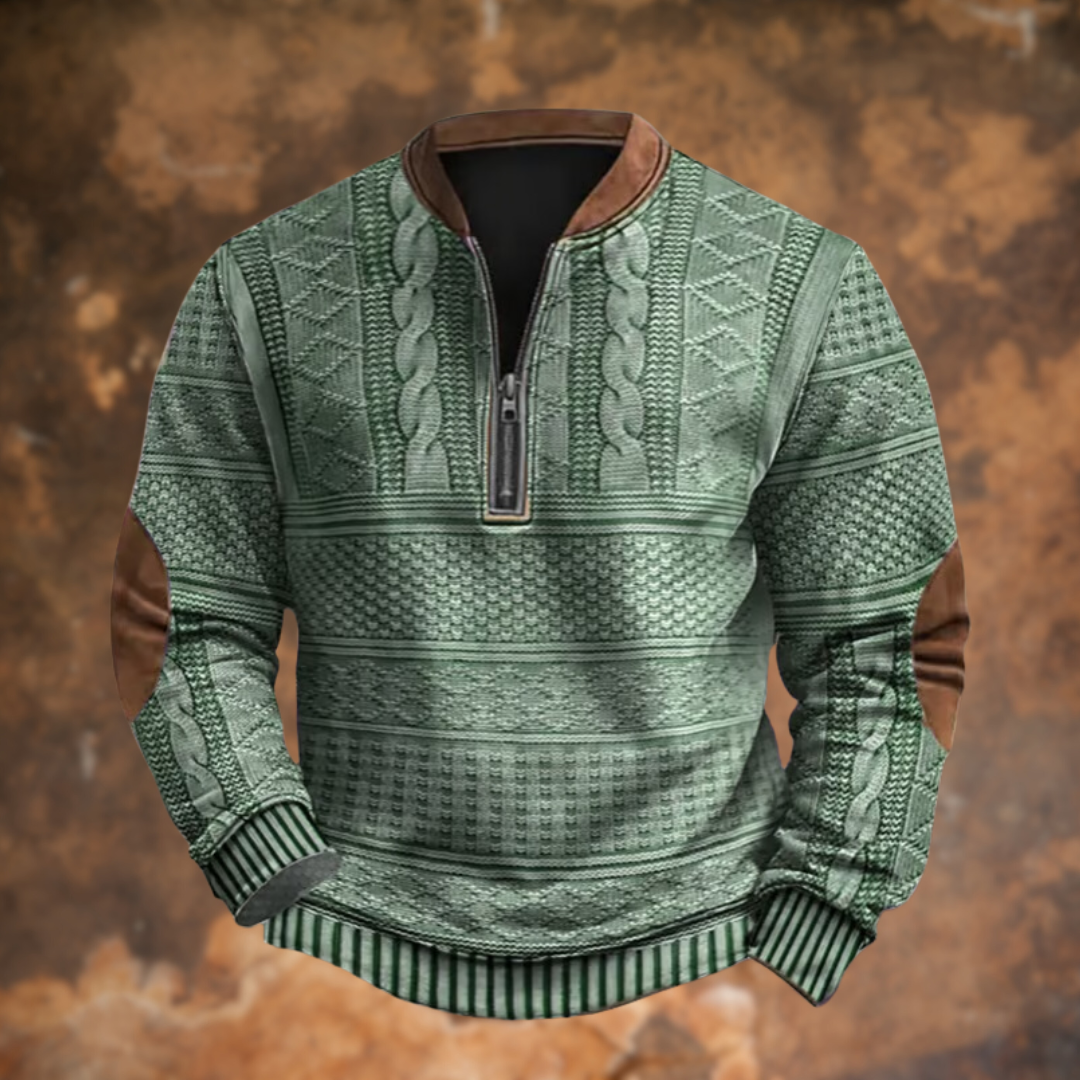 Strickpullover Herren | halber Reißverschluss für stilvolle Wärme