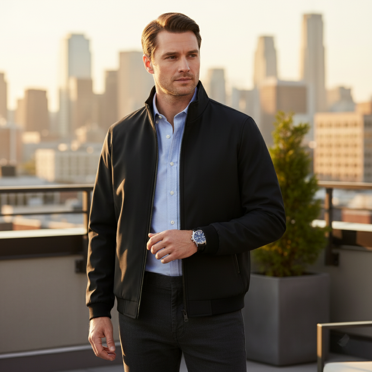 Herren Winterjacke mit Stehkragen – Wärmend, Funktional & Modern für Kalte Tage