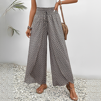 Damen Sommerhose mit Kordelzug und elastischen Bündchen – Leichte Freizeithose für Alltag und Urlaub