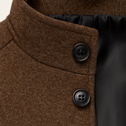 Herren Wollmantel | Klassischer Knopfmantel mit wärmender Innenfütterung