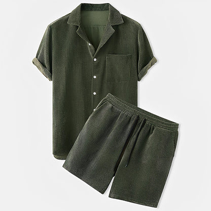 Herren Cord Set zweiteilig – Komfortables Freizeitset für Alltag, Streetwear und entspannte Looks