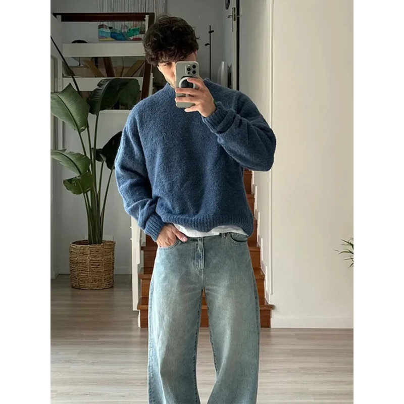 Klassischer Herrenpullover mit Rundhals – Zeitlos, Komfortabel & Vielseitig