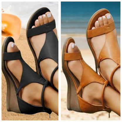 Damen Keilsandalen im Römischen Stil – Elegant, Stabil & Sommerlich