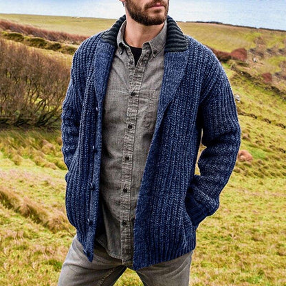 Groß Gestrickte Herren Strickjacke – Warm, Komfortabel & Zeitlos Stylisch