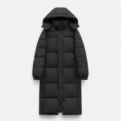Unisex Lange Baumwoll-Steppjacke | Zeitlose Wärme für jede Garderobe