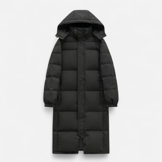 Unisex Lange Baumwoll-Steppjacke | Zeitlose Wärme für jede Garderobe