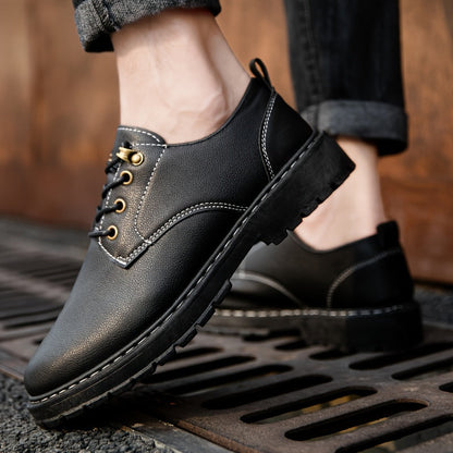 Holger | Herren Bequeme Schnürschuhe – Elegantes Design in Einfarbigem Look