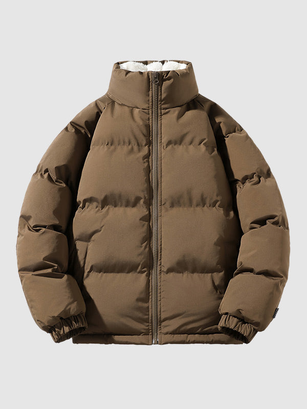 Pufferjacke Herren | Gefütterte Kapuzenjacke mit Fleece für Winter & Outdoor