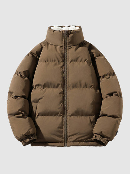 Pufferjacke Herren | Gefütterte Kapuzenjacke mit Fleece für Winter & Outdoor