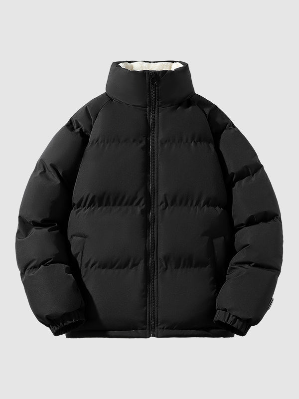 Pufferjacke Herren | Gefütterte Kapuzenjacke mit Fleece für Winter & Outdoor